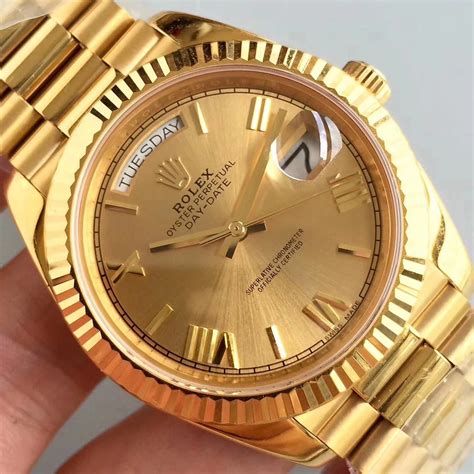 real solid gold rolex replica|Rolex knockoff watches day date.